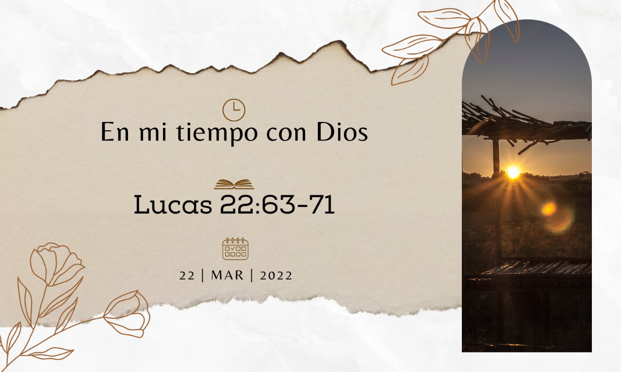 En mi tiempo con Dios de hoy. Lucas 22: 63-71.