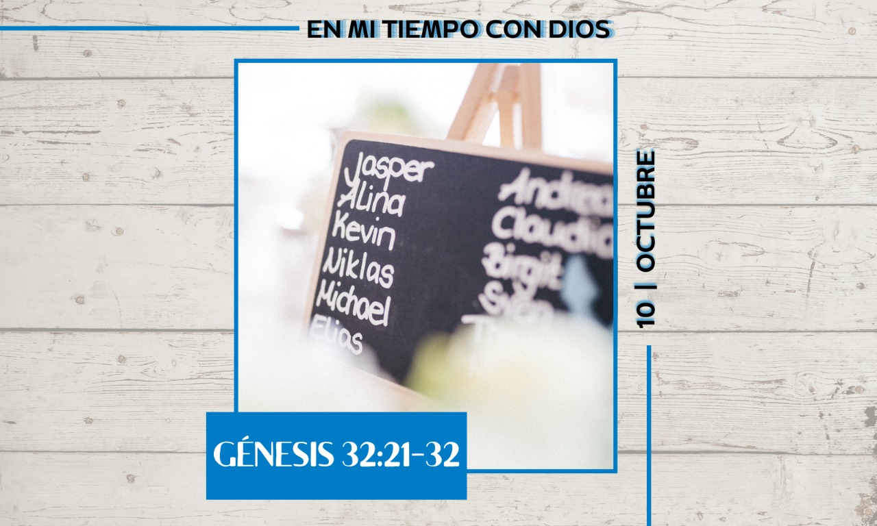 En mi tiempo con Dios de hoy. Génesis 32: 21-32