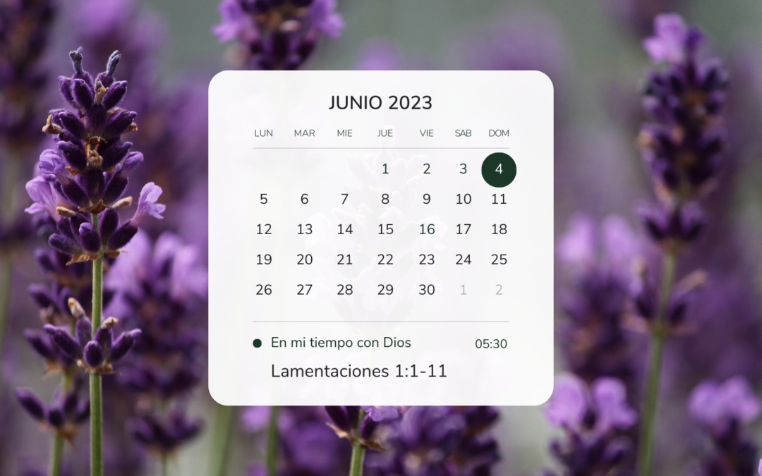 En mi tiempo con Dios de hoy. Lamentaciones 1: 1-11