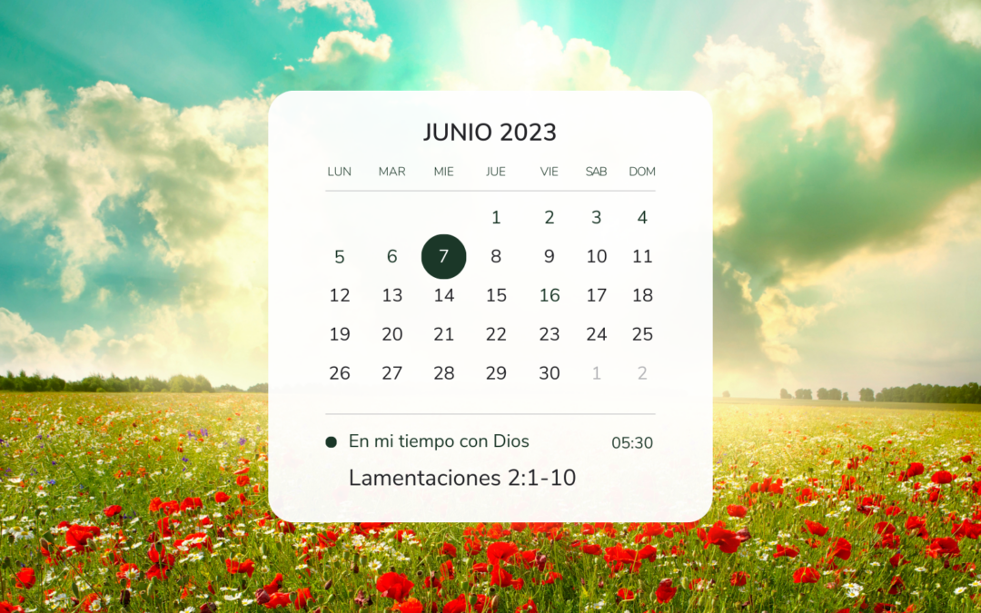 En mi tiempo con Dios de hoy. Lamentaciones 2: 1-10