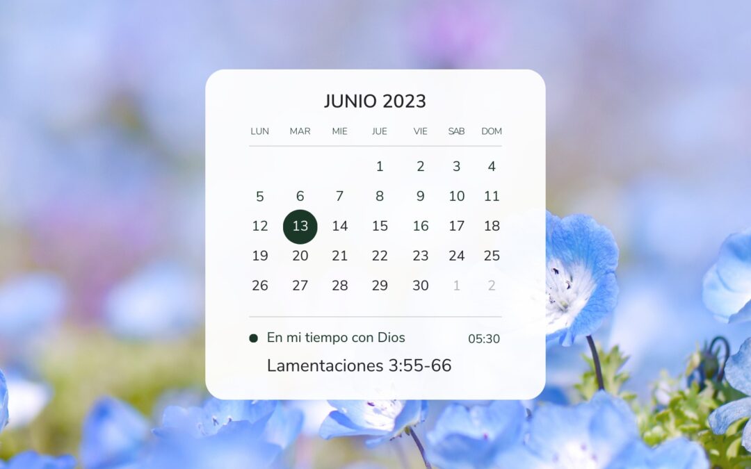 En mi tiempo con Dios de hoy. Lamentaciones 3: 55-66