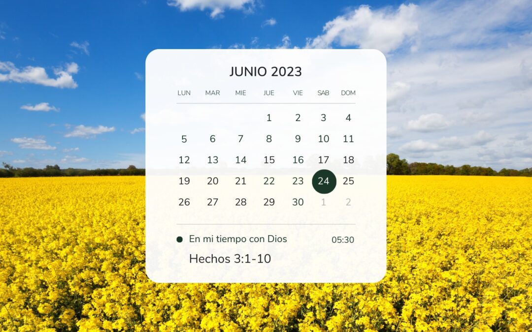 En mi tiempo con Dios de hoy. Hechos 3: 1-10
