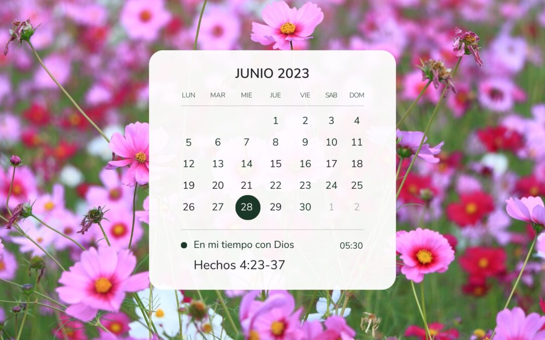En mi tiempo con Dios de hoy. Hechos 4: 23-37