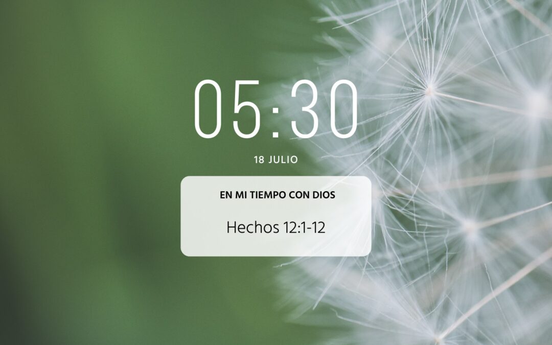 En mi tiempo con Dios de hoy. Hechos 12: 1-12
